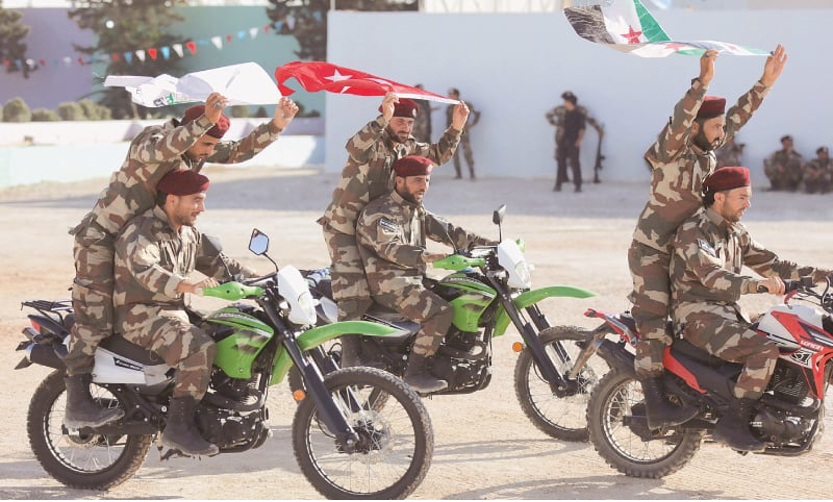 SNA fighters on motobikes